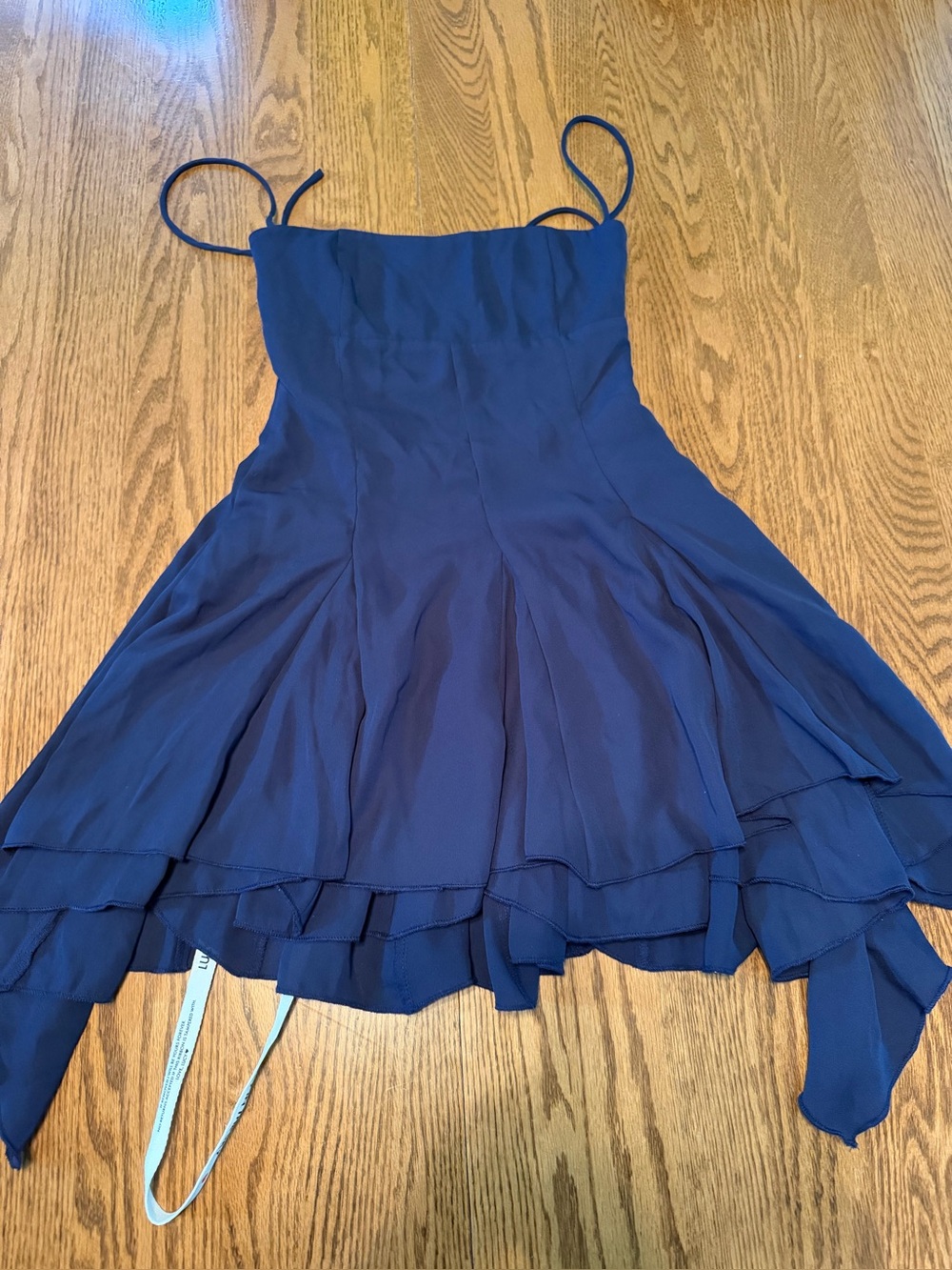 Lucy in the Sky Navy Flare Mini Dress Corset Back NWT